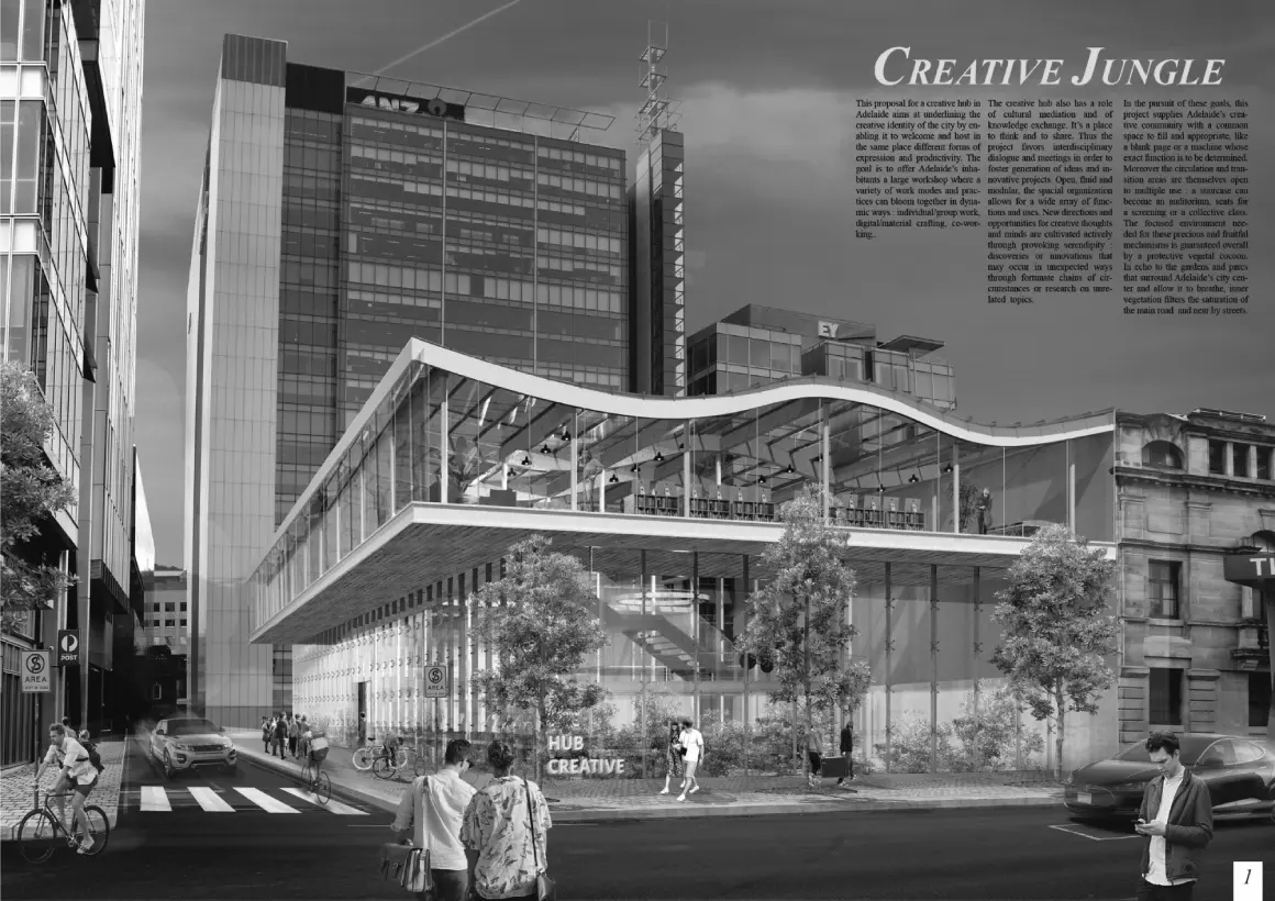 Zmagovalni projekt natečaja: Adelaide Creative Community Hub.